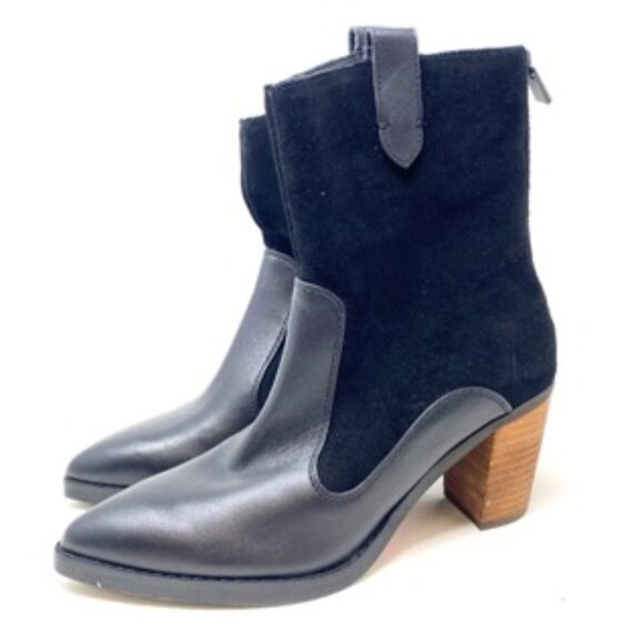 Splendid Raquel Women's Zip Boot Western Style Black Size 6.5 - Picture 3 of 8